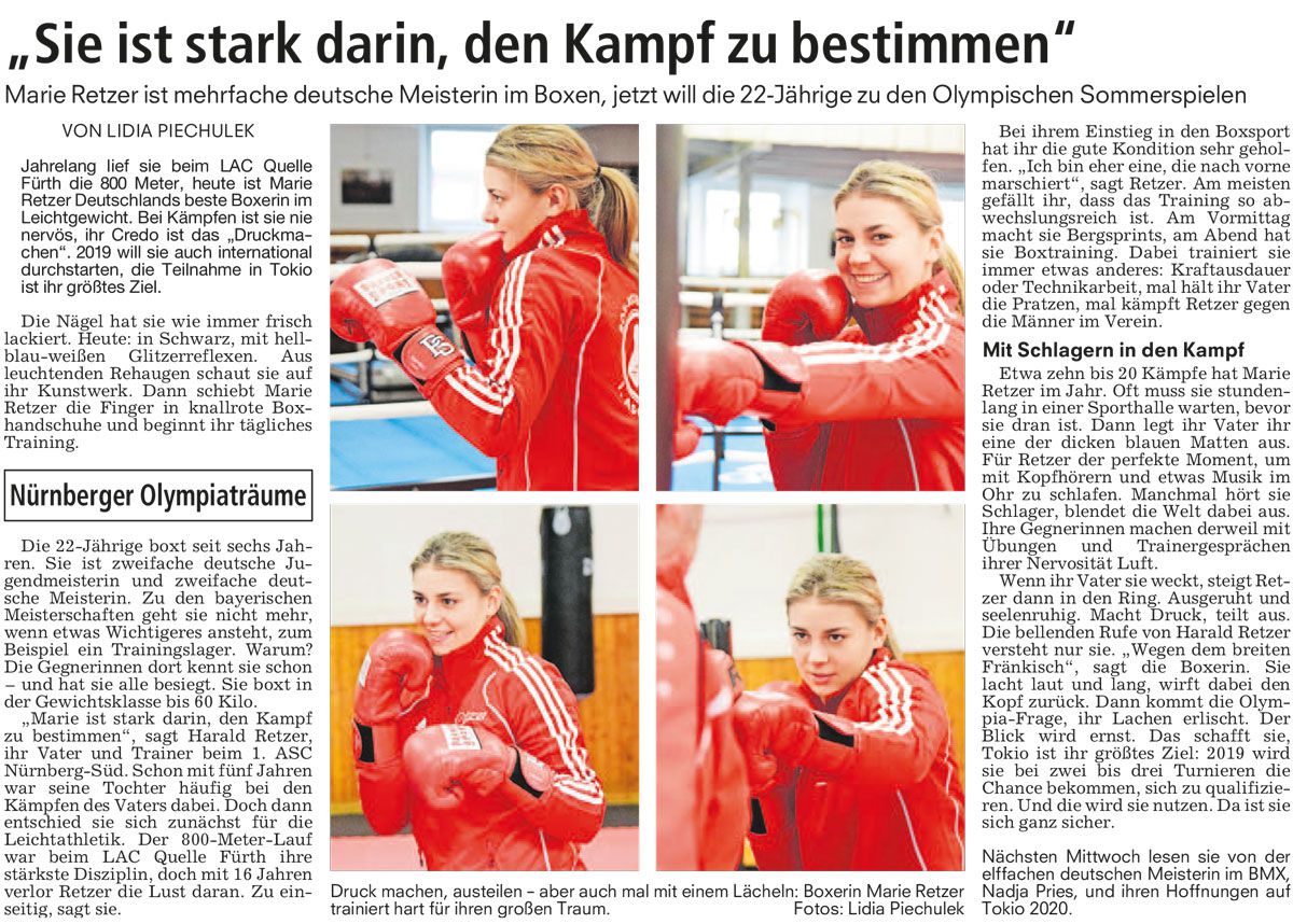 Sie ist stark darin, den Kampf zu bestimmen